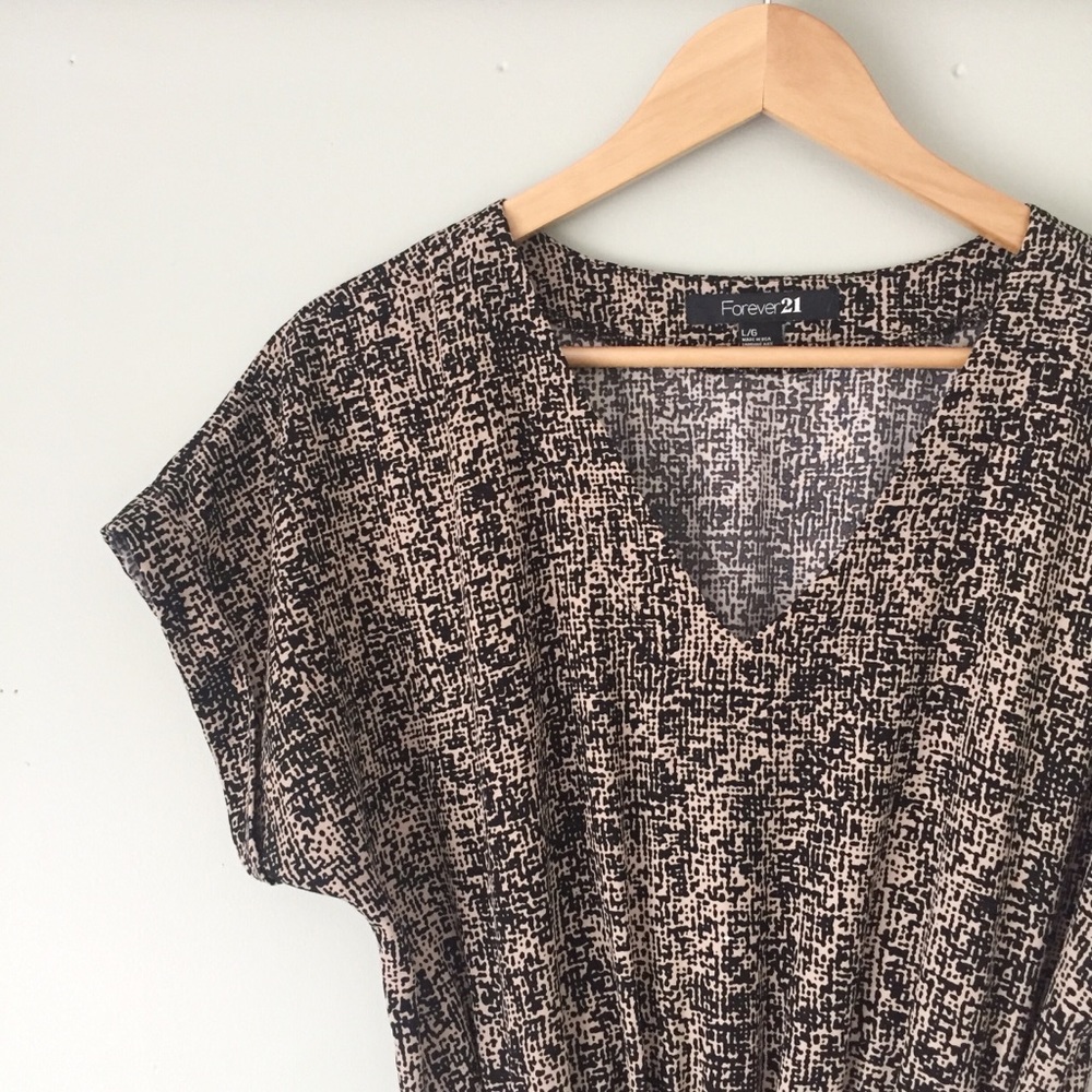 Forever 21 Patterned Tie-Waist Dress